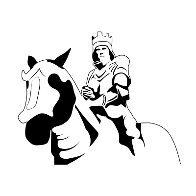 sketch of a medieval king branding design graphic design logo middle ages