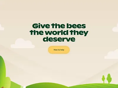 BeeHelpful - Landing scroll animation animation bee bees branding graphic design landscape parallax scroll scrolling ui
