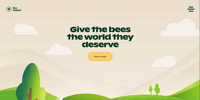 BeeHelpful - Landing scroll animation animation bee bees branding graphic design landscape parallax scroll scrolling ui