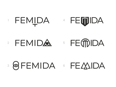 Femida Concepts colomn design eye femida font idea justice law legal logo magazine news scales shield sword typeface