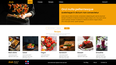 Cooking Web app design food ui uidesign ux uxui webdesig website