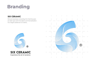 Six Ceramic Logo 6 6 logo brand identity branding ceramic ceramic logo design gradient logo graphic design illustration logo mark minimal six trending design