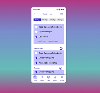 ToDo List 042 app dailyui design todo list ui ux