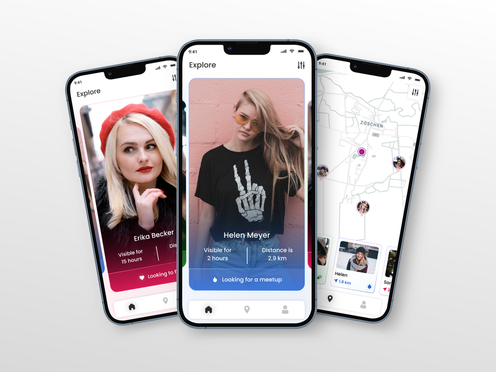 Dating app - Swipe and find your match by Ivan P on Dribbble