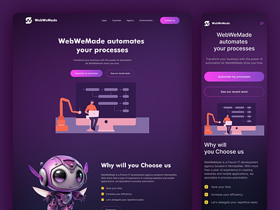 WebWeMade IT development agency landing page agency clean design creativity design digitalagency innovation landingpage minimal mobilefirst onlinemarketing tech technology trending ui design uiux web design web ui webagency webdesign webdevelopment