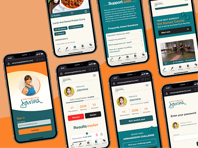 Mobile app concept, based on the existing Own Your Goals website adobe xd diet fitness gym health interaction design leisure lifestyle mobile app mobile design responsive tv star ui ui design uiux web app