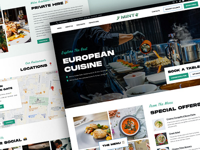 Restaurant / Food Delivery – Website Design – Home page case study desktop e commerce figma food home page landing page menu online store product restaurant ui uiux ux web web design web ui webdesign website wireframing