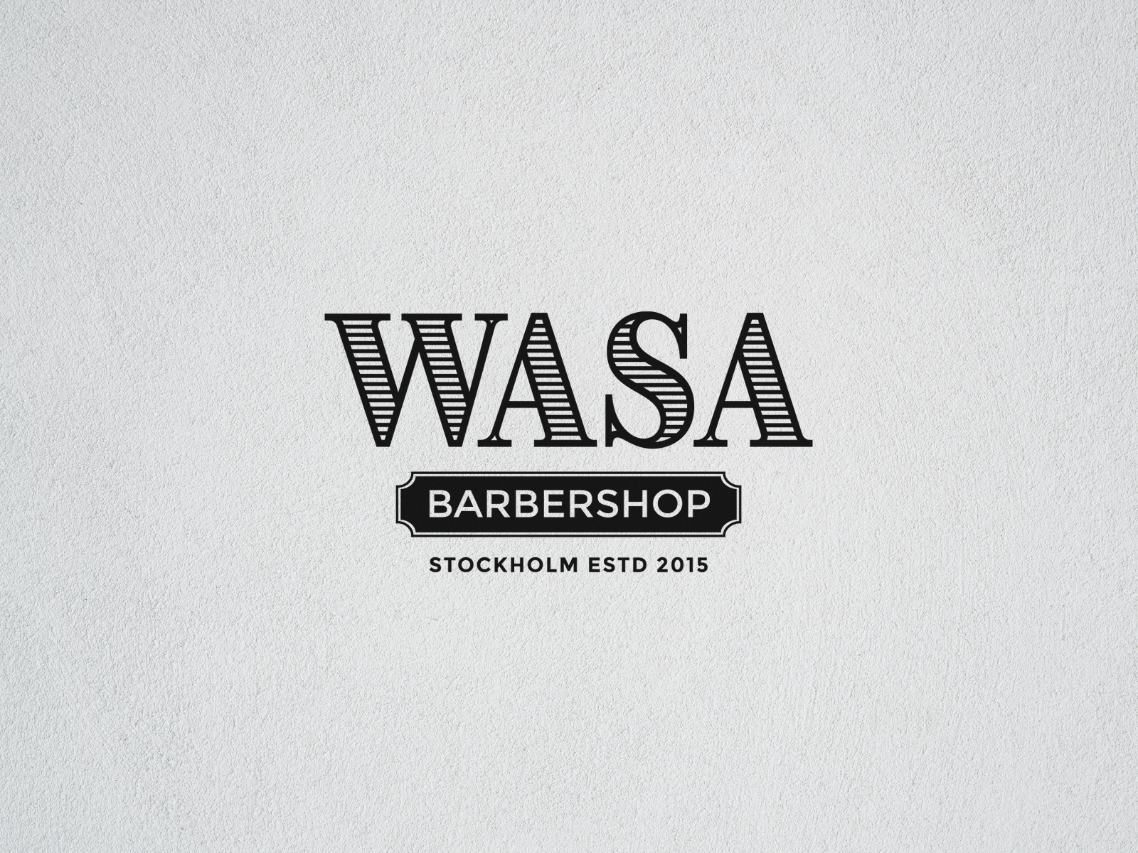 Wasa Barbershop adobe illustrator barber barbershop branding font graphic design illustration illustrator logo logo design stockholm sweden swedish typography vector