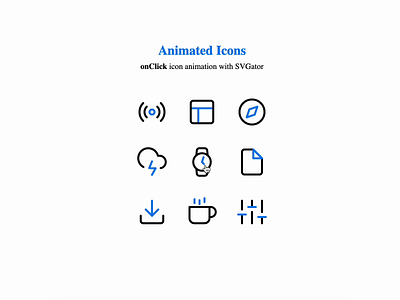 Animated icons animation icon svg svgator ui vector