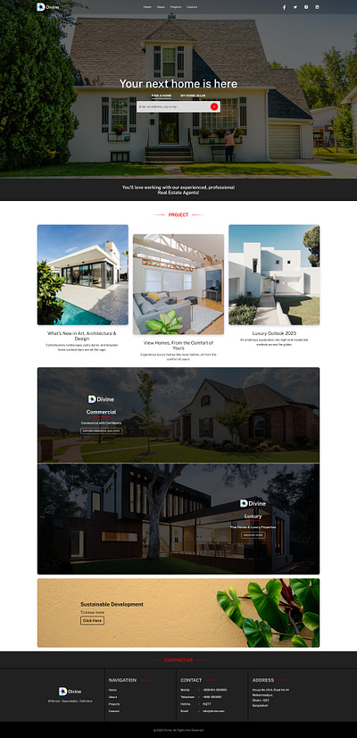 Real Estate Website UI Design abcdefghijklmn app beauty parlor branding design figma figmadesign graphic design illustration landingpage design landingpagedesign logo opqrstuvwxyz real estate ui ui design uiux design vector web design website design