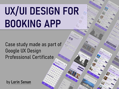 UX/UI Design Concept For Hotel Booking App app app design case study design design concept mobile app design prototyping typography ui usability study ux ux research uxui design wireframing