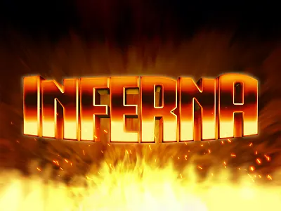 INFERNA | Text Effect - Photoshop Template 3d 3d text design fire inferno logo mockup photoshop template text effect