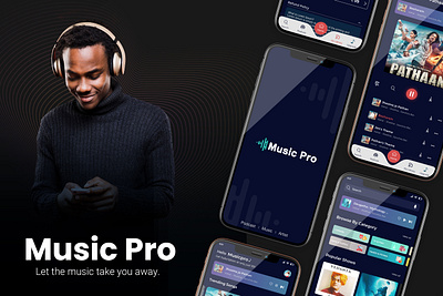 Music Pro Music App graphic design logo ui