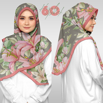 Hijab Mockup Pack 60 apparel clothes design download fabric fashion female girl hijab mockup model muslim psd scarf shawl template textile woman