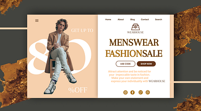 Fashion Landing Page app branding design graphic design illustration logo typography ui ux vector