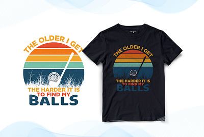 Golf T-Shirt Design golf background illustration t shirt design typography vintage t shirt design