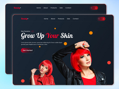 Beauty Skin - Cosmetics Landing Page beauty body candice green design graphic design hair health beauty landing page organic beauty skin careskincare skincare ui ux web web design