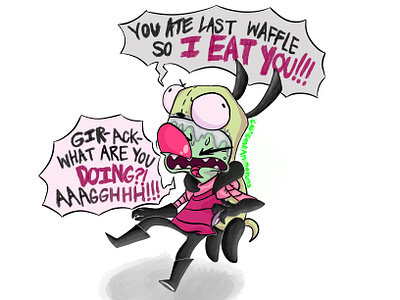 invader zim art