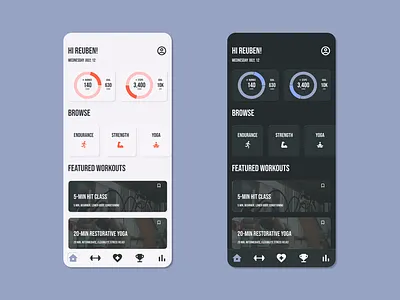 Workout Tracker - Mobile app calories dailyui fit fitness gym mobile steps tracker ui uidesign wellness workout
