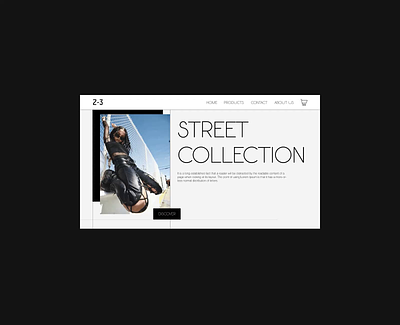 Online Store Landing Page animation black and white cloth clothing brnad e commerce fashion fashion brand landing landing animation landing page motion graphics online store ui uiux ux
