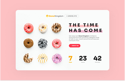 Donuts Cafe (Countdown Timer) cafe challenge contdowntimer dailyui design donuts e commerce mockup opening shop ui uiux web website