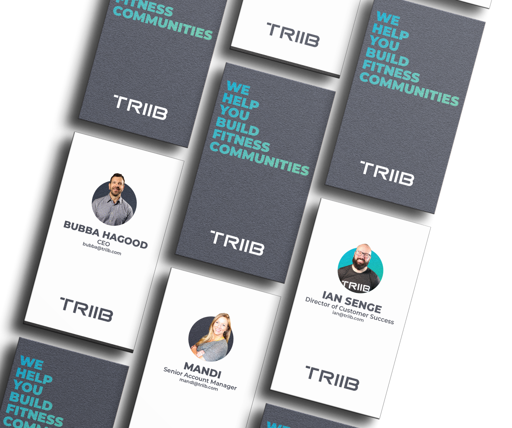 Triib Business Card Design app b2b branding business card design fitness graphic design health illustration saas software workout