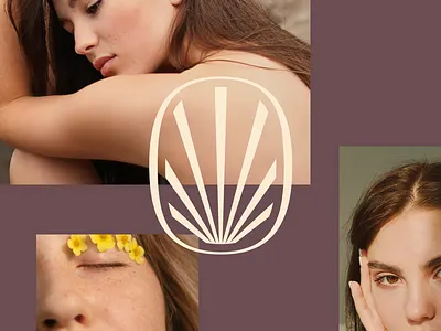 Risen Logomark beauty branding color cosmetics design explorations fashion graphic design holistic logo luxury modern wellness women