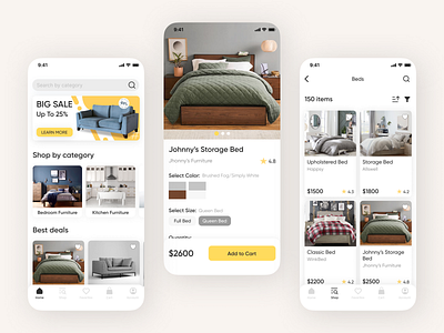 Furniture Store Mobile App app app design ecommerce app furniture furniture app store app ui uiux