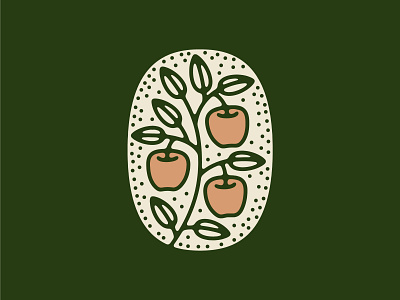 Cloud Mountain Farm Center apple badge bellingham branding design farm illustration logo retro tree vintage