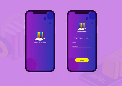 Onboarding for the library application design figma mobile design