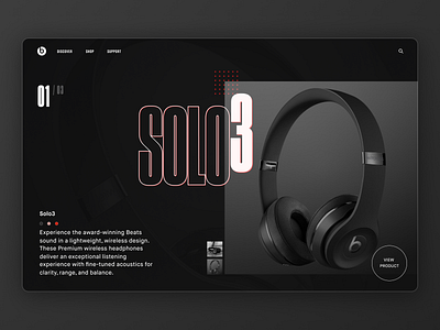 Beats Headphones Landing Concept design graphic design landing page product page typography ui ux visual design web design