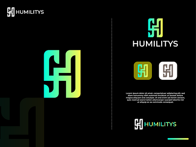 Humilitys, (Letter H) Modern Logo-Design Concept 3d animation brand brand identity branding design graphic design h letter logo h modern logo humilitys logo humilitys modern logo illustration logo logo design logo type logos motion graphics ui