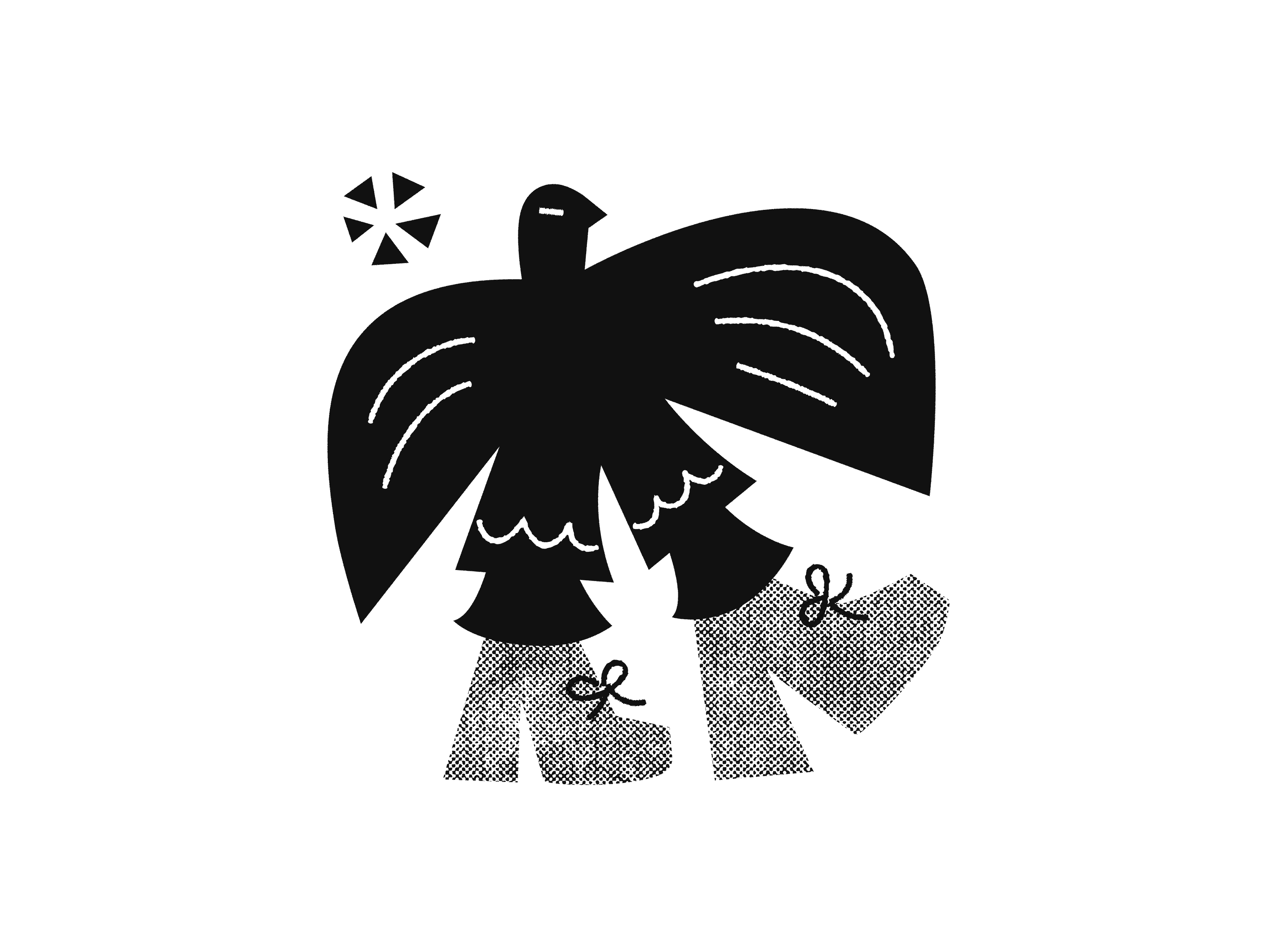 Animal fashion animal animation black and white editorial illustration fashion flat illustration gif halftone illustration illustrator vector illustration