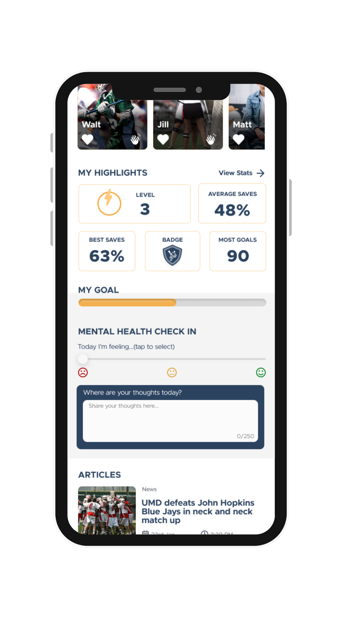 Lacrosse Training App by Kristen Sturdivant on Dribbble