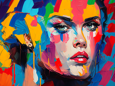 woman painting digital painting by Diego Gonzalez on Dribbble