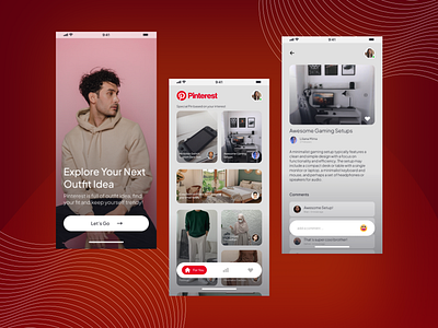 Pinterest Redesign with Figma graphic design layoutoptions ui