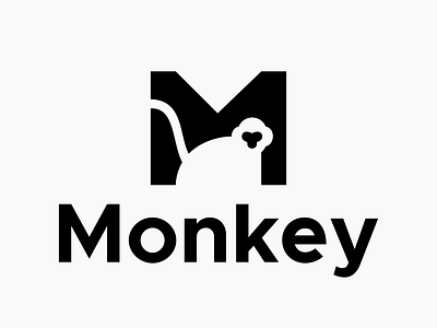 M + MONKEY design graphic design icon logo minimal