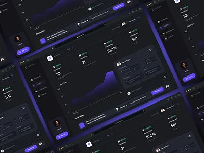 Cashew Dashboard black blue branding darkmode dash dashboard dashboarddarkmode data design hr management social socialdashboard ui ux webdesign