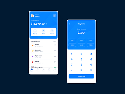 Digital Wallet banking ecommerce ewallet finance fintech mobileapp money payment send money transaction transfer ui ux wallet