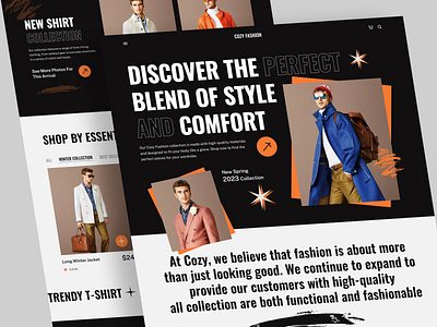 Cozy Men's Fashion E-commerce brand store clothing-store creative ecommerce fashion landing page mens fashion outfit product product design shop shopping store ui uidesign ux wearable dress web website woocoomerce