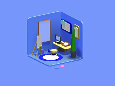 Tiny room 3D 3d design graphic design illustration