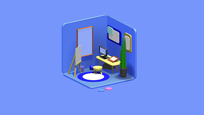 Tiny room 3D 3d design graphic design illustration