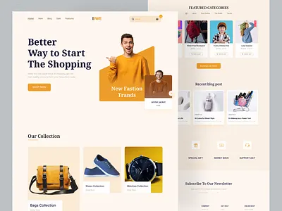 E-Commerce Web Design cart clean color design e commerce design ecommerce header interface marketplace online store shop shopify shopping store ui web design webdesign website website design woocommerce