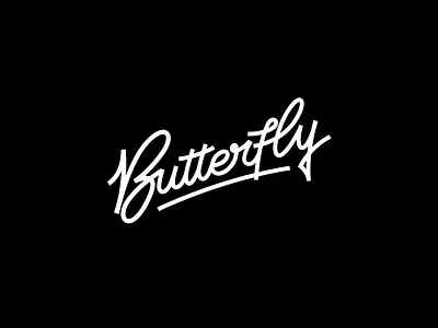 Butterfly - Wordmark logo design graphic design illustration lettering logo logotype typography vietnam wordmark wordmarklogo