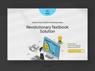 Text Book Solution Edutech Hero Section design education edutech saas website ui website
