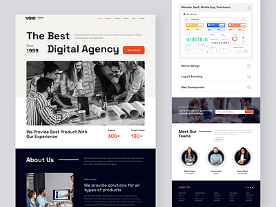 Digital Agency Website agency branding corporate creative digital agency landing page template theme trending ui design ui kit uiux design user interface website