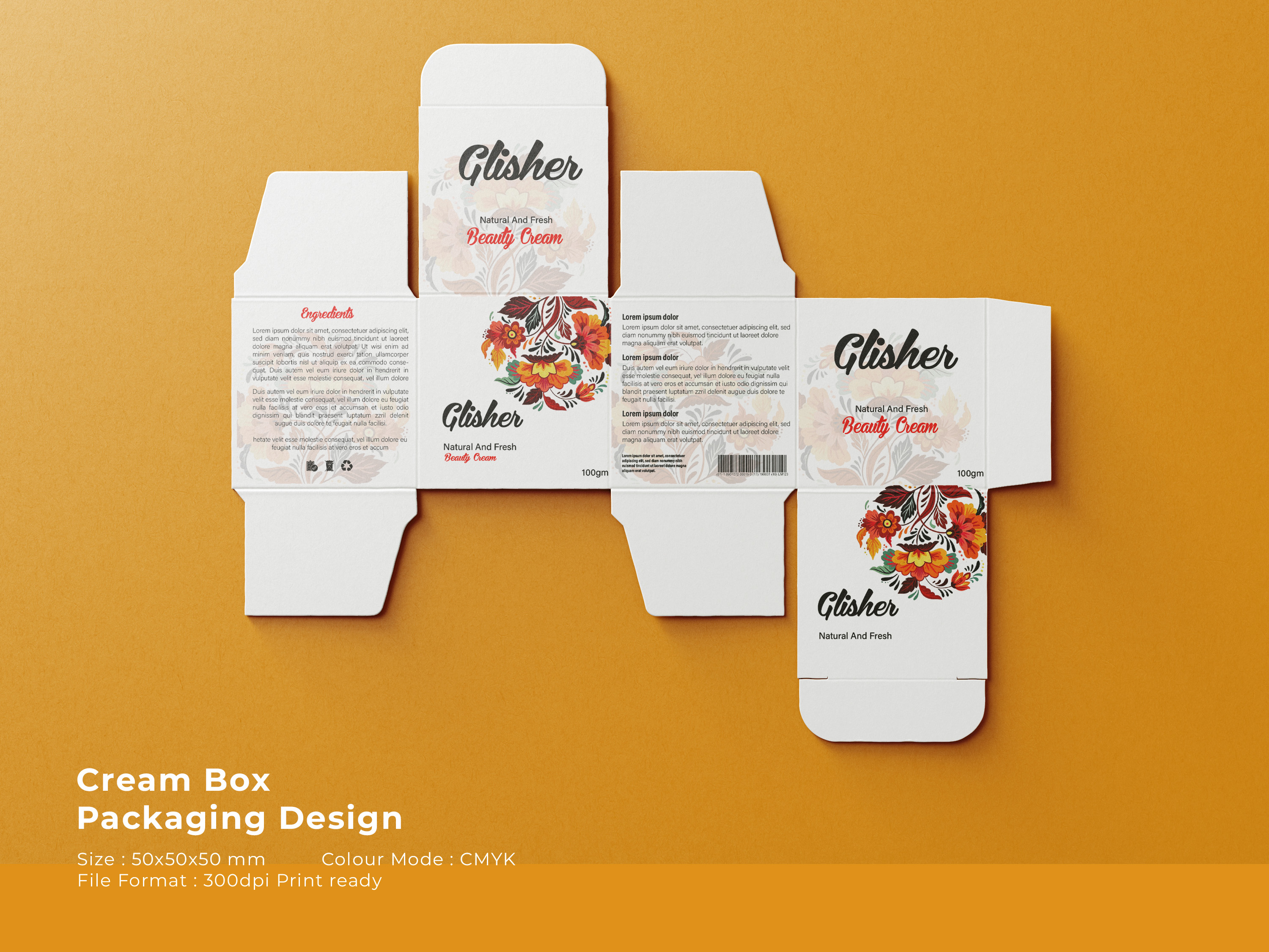 Cream Box Packaging Design. by Md Rasel Sheikh on Dribbble, image size:3000x2250