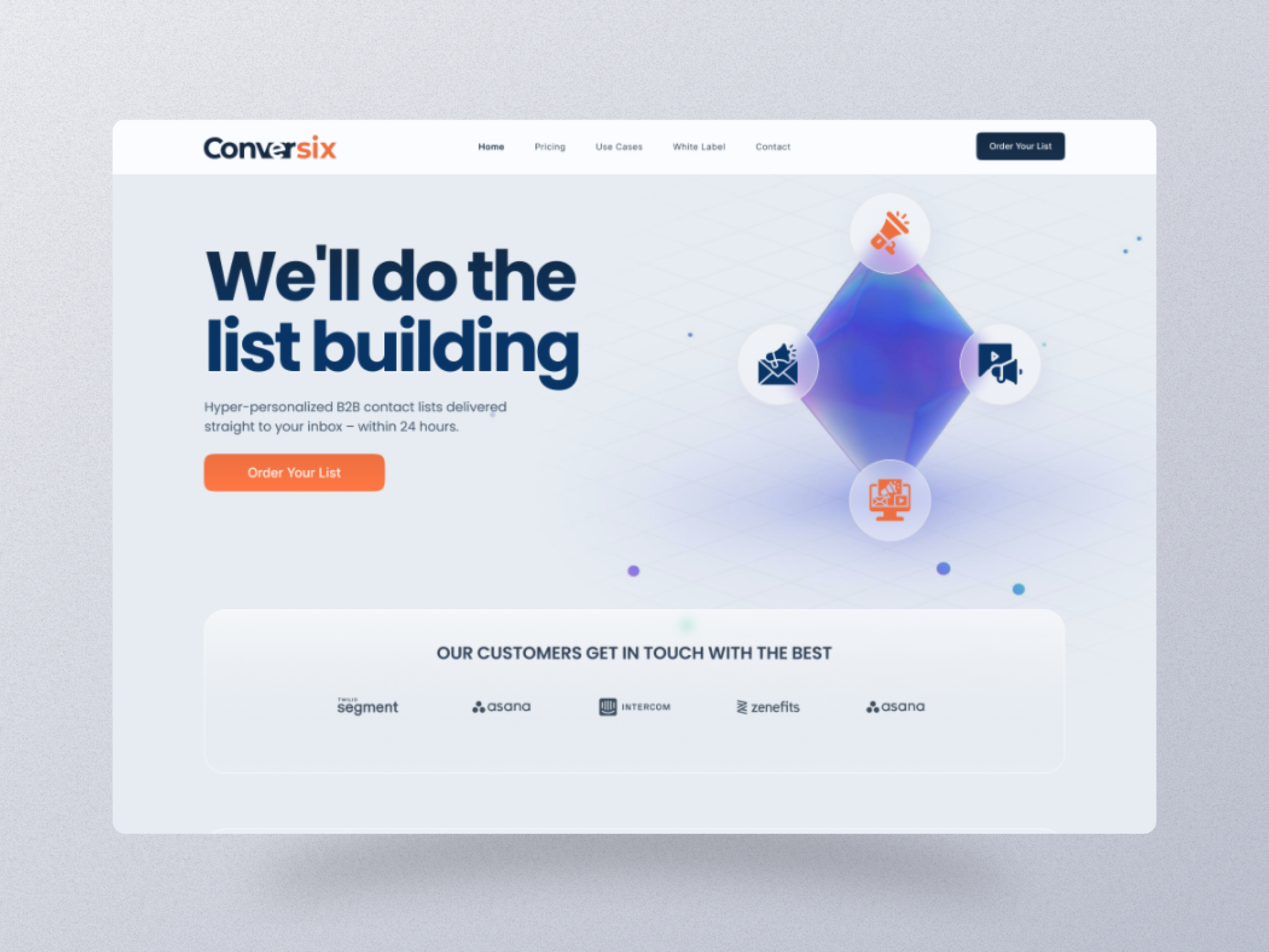 B2B Contact List Building Landing Page UI Design design home home page homepage landing landing page landingpage minimal site ui uidesign uiux userinterface uxui web design web page web site webdesign webpage website
