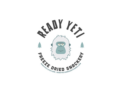 Ready Yeti - Freeze Dried Snackery bigfoot branding face freeze dried food goofy hary ice logo logo design mountain pnw sasquatch snacks snow trees winter yeti