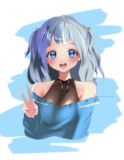 Vtuber Fanart - Alia Adelia fanart illustration vtuber